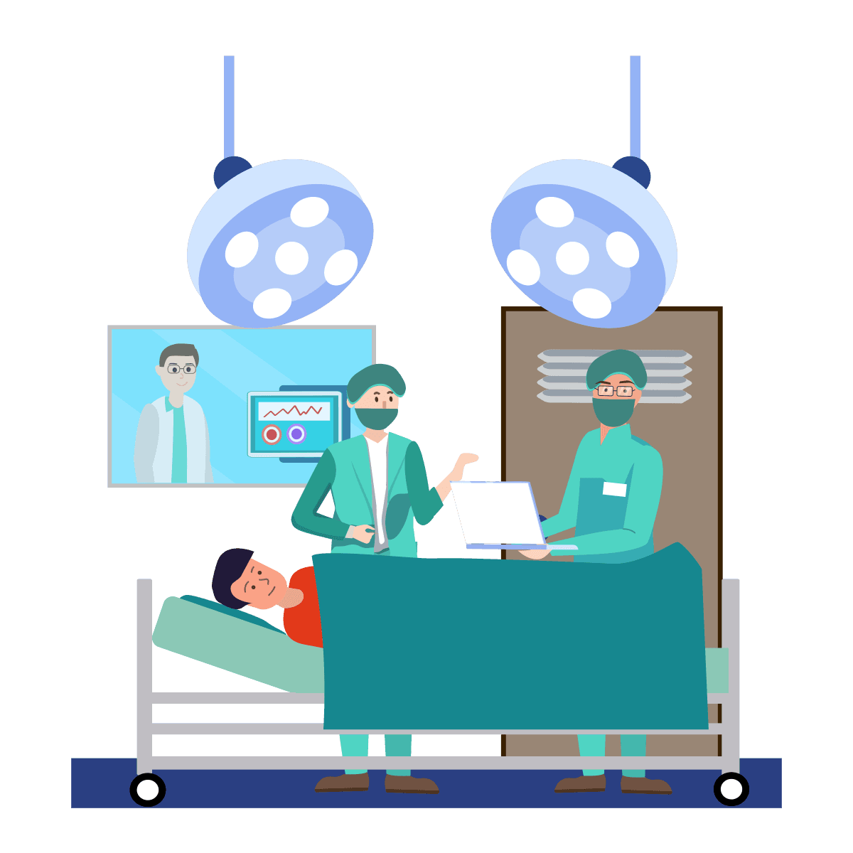 surgeon working on a patient